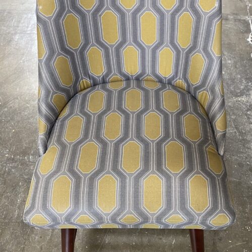 Yellow/grey Upholstered Bar Stool