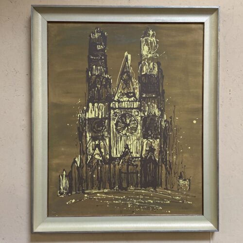 “Notre Dame” Original Drip Painting By Ed Weiss