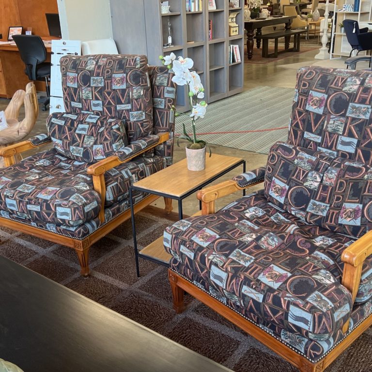 Dark Green Alphabet Lounge Chairs Design Consignment