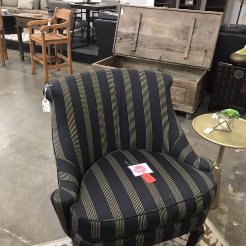 Striped Upholstered Chair