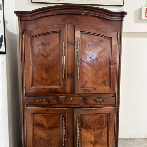 18th Century French Regence Cherry & Oak Armoire