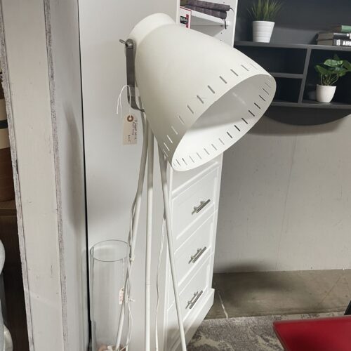 3-Legged White Floor Lamp