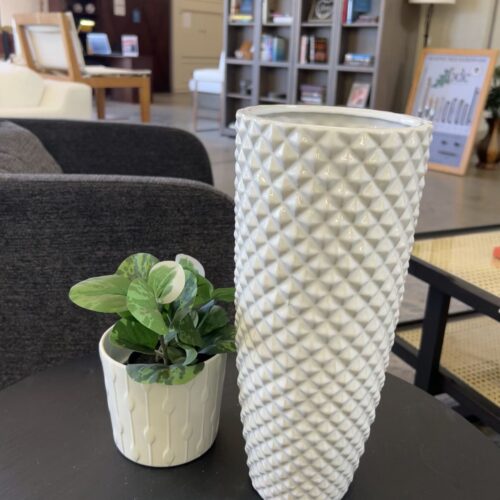 White Ceramic Table Vase