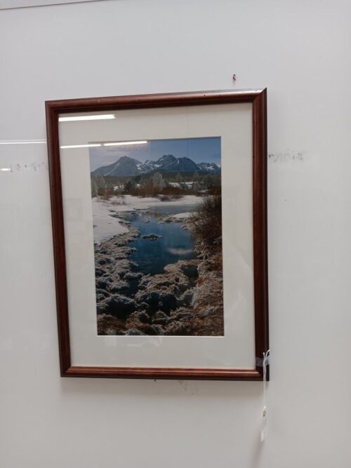 Mountain and Lake Photograph, w:frame by Blue Heron Workshop