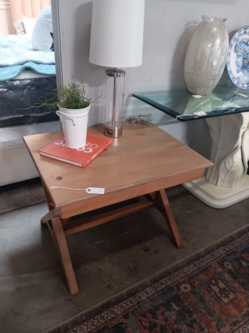 X Wooden Accent Table