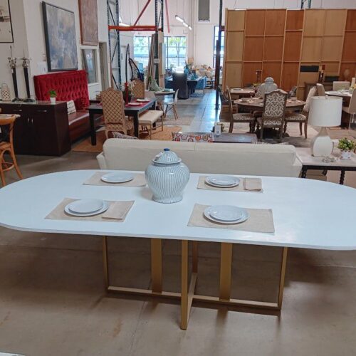 108" Refinished Oval Dining Table