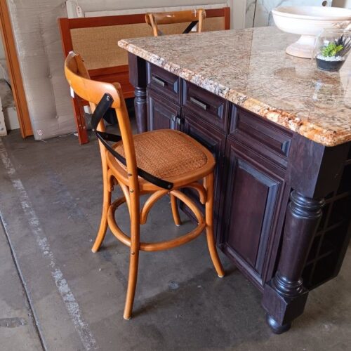 Arhaus Furniture Cadence Rattan Seat Counter Stools