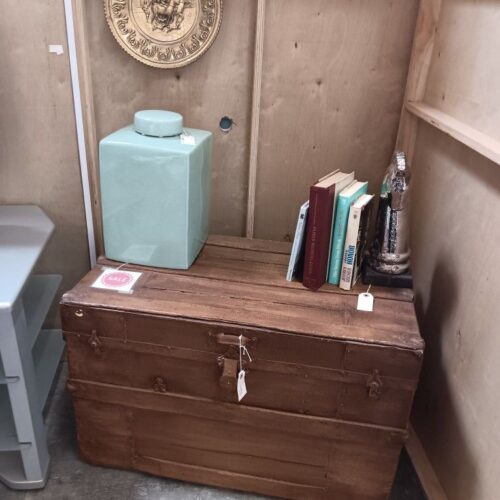 Wood Plank Antique Trunk