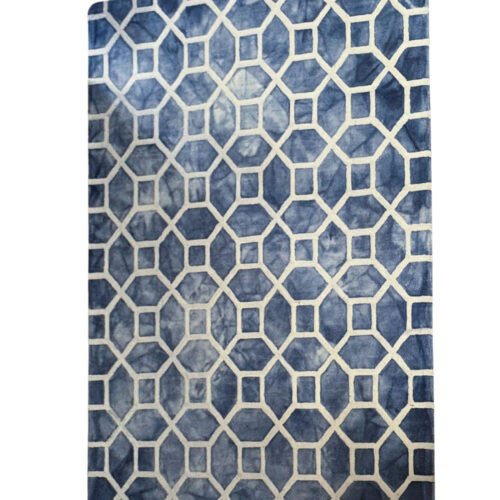 Blue & Ivory Watercolor Rug