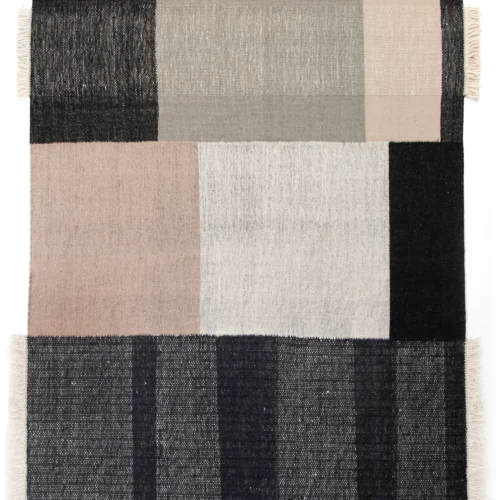 Four Hands Bran Area Rug, Grey/ Black