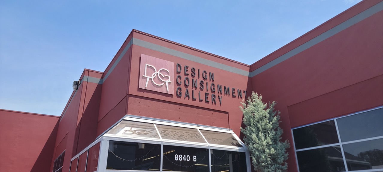 Design Consignment Gallery storefront in the Miramar Road Design District in San Diego